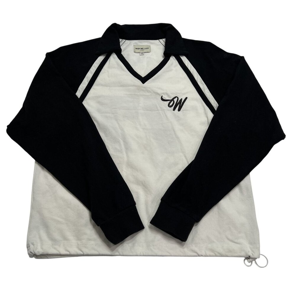 Wish Me Luck 77 Polo Shirt in Black & White